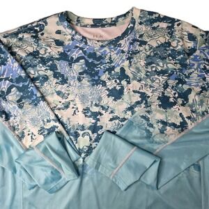 Huk Performance Fishing Icon X Shirt Mens 3XL Blue Long Sleeve Stretch‎ Outdoor